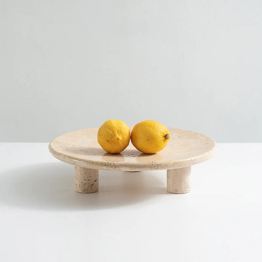 RISE | Travertine Serving Tray with Legs
